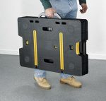 Keter ?C 197283 Folding Table Work Bench for Miter Saw Stand, Woodworking Tools and Accessories with Included 12 Inch Wood Clamps ?C Easy Garage Storage Black/Yellow - Image 8